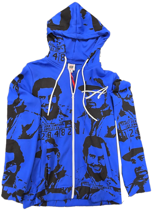 Asaali Cartel Blue Zip Up Hoodie